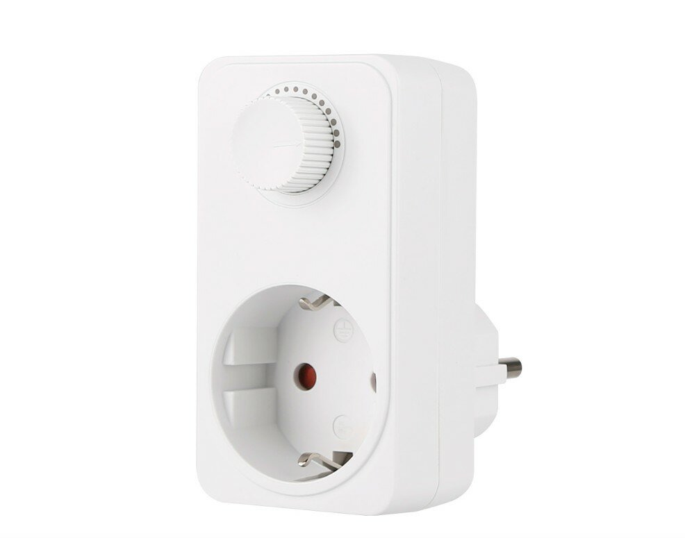 LED Steckdimmer 0&ndash;100W | Phasenabschnitt RC | schwarz