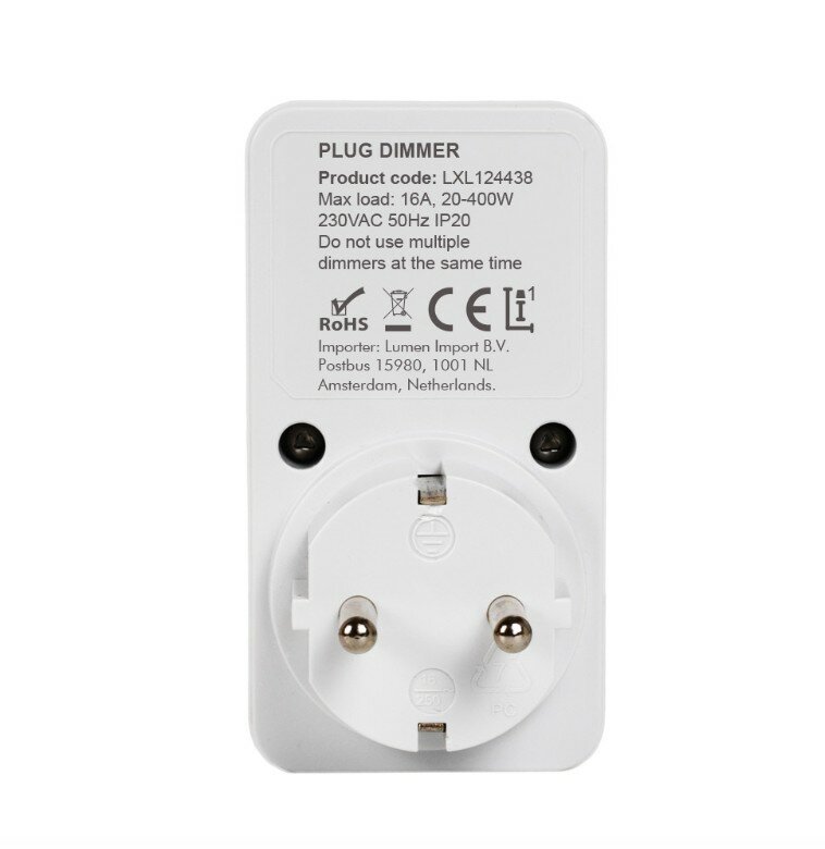 LED Steckdimmer 0&ndash;100W | Phasenabschnitt RC | schwarz
