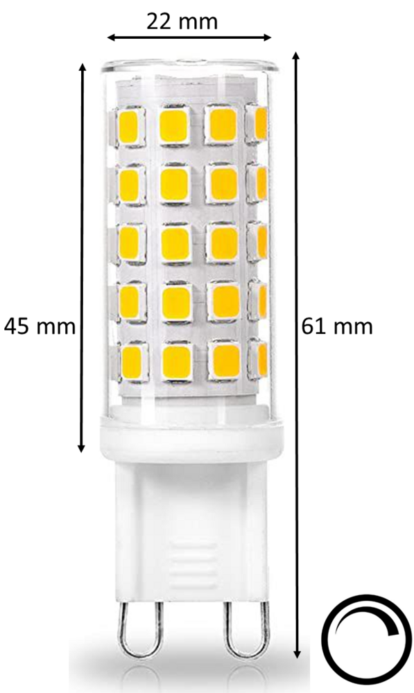 Led G9 lamp 3W 2700K warm wit | 250lm | dimbaar