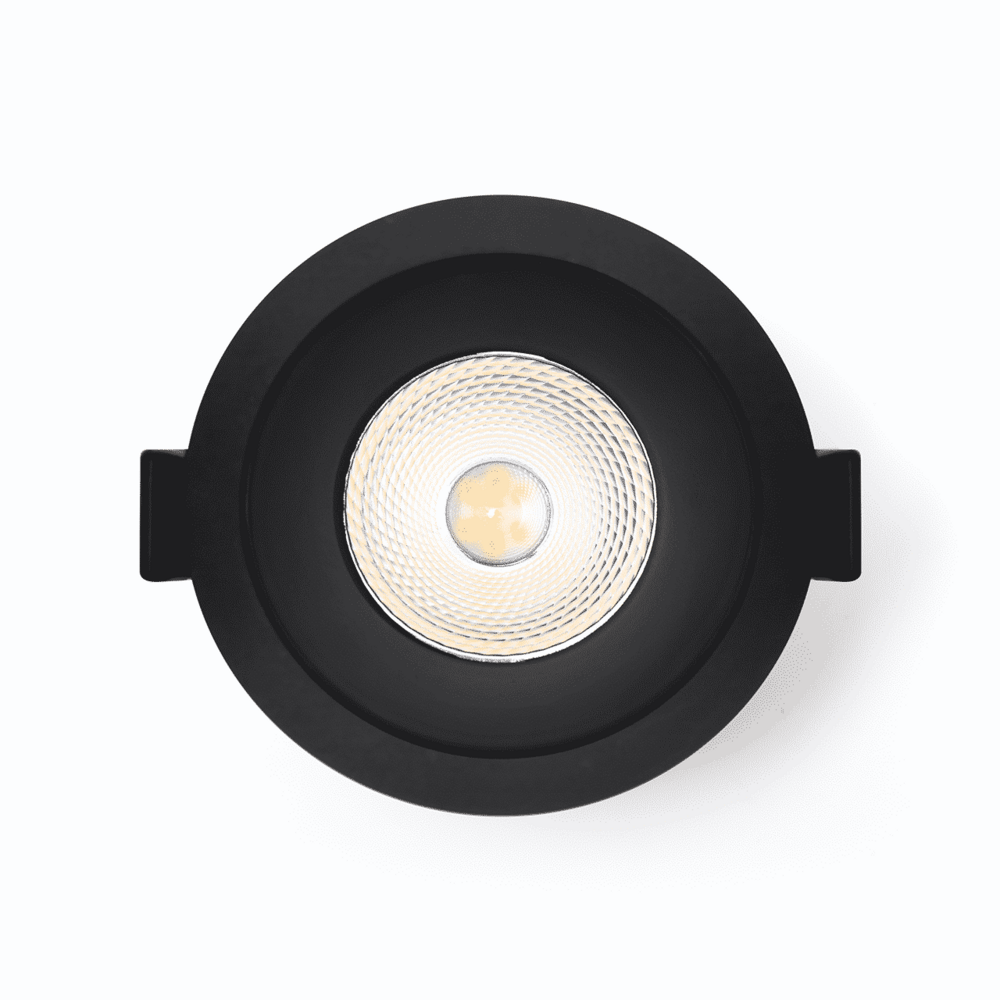 Led inbouwspot 9W dimbaar zwart | instelbare lichtkleur 2700K-4000K | 675lm IP44 &Oslash;90mm