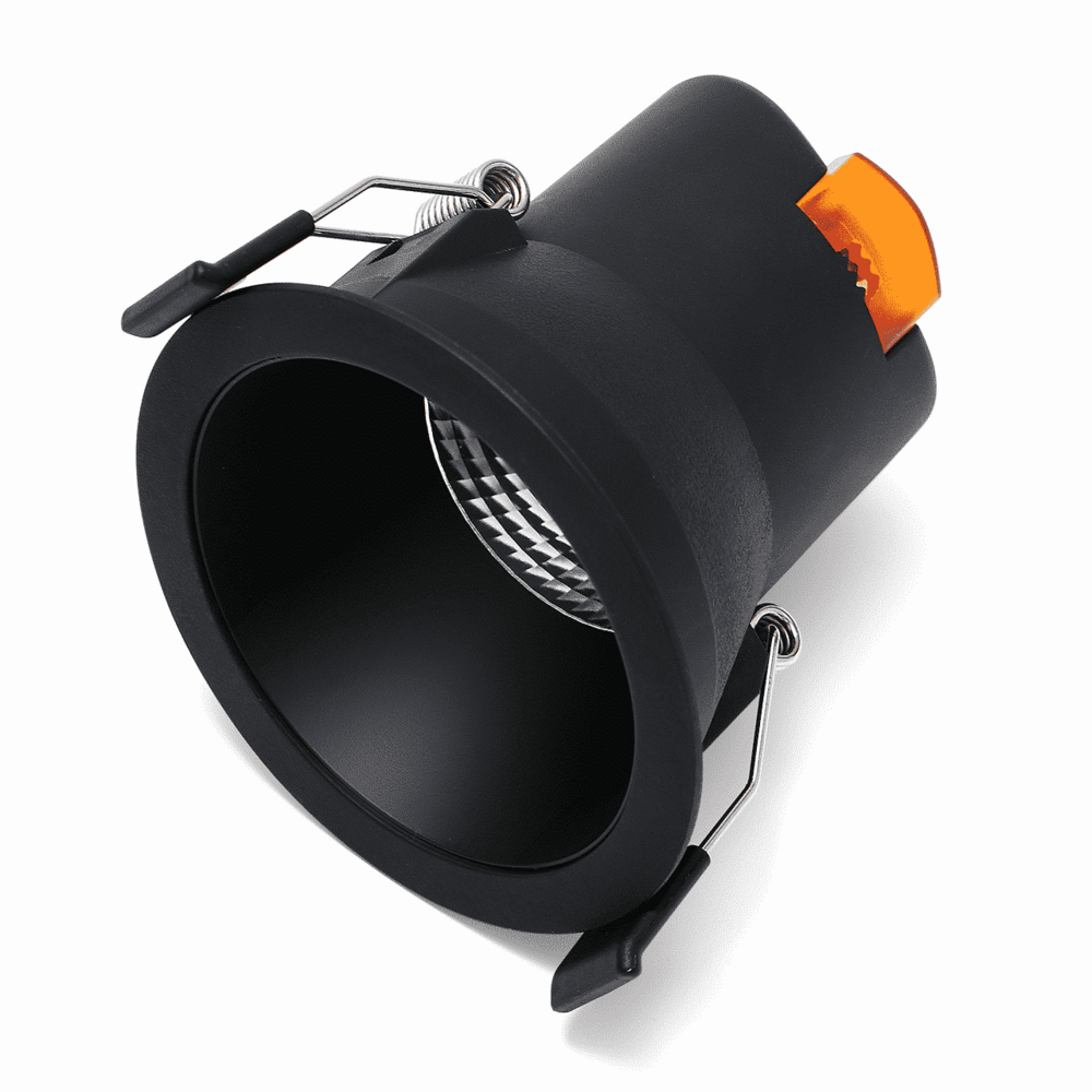 Led inbouwspot 9W dimbaar zwart | instelbare lichtkleur 2700K-4000K | 675lm IP44 &Oslash;90mm