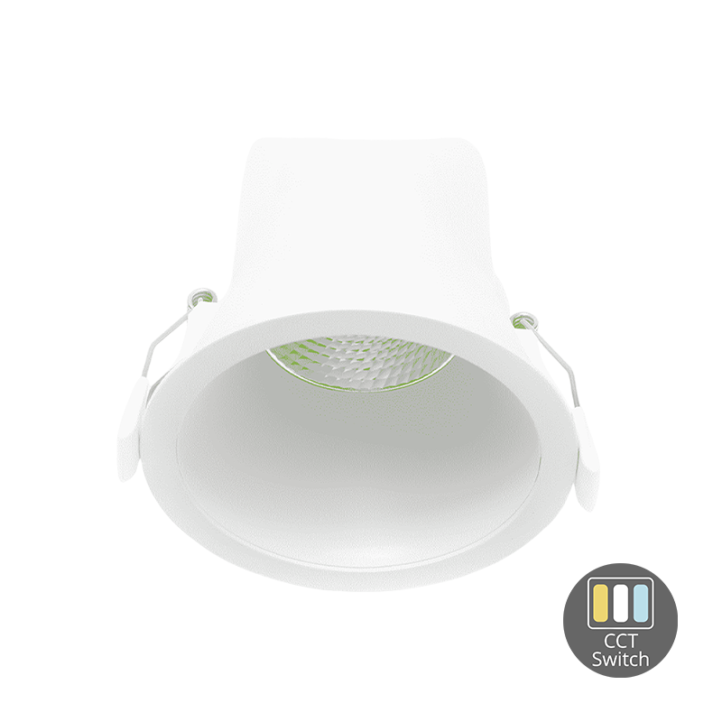 Led inbouwspot 9W dimbaar wit | instelbare lichtkleur 2700K-4000K | 675lm IP44 &Oslash;90mm