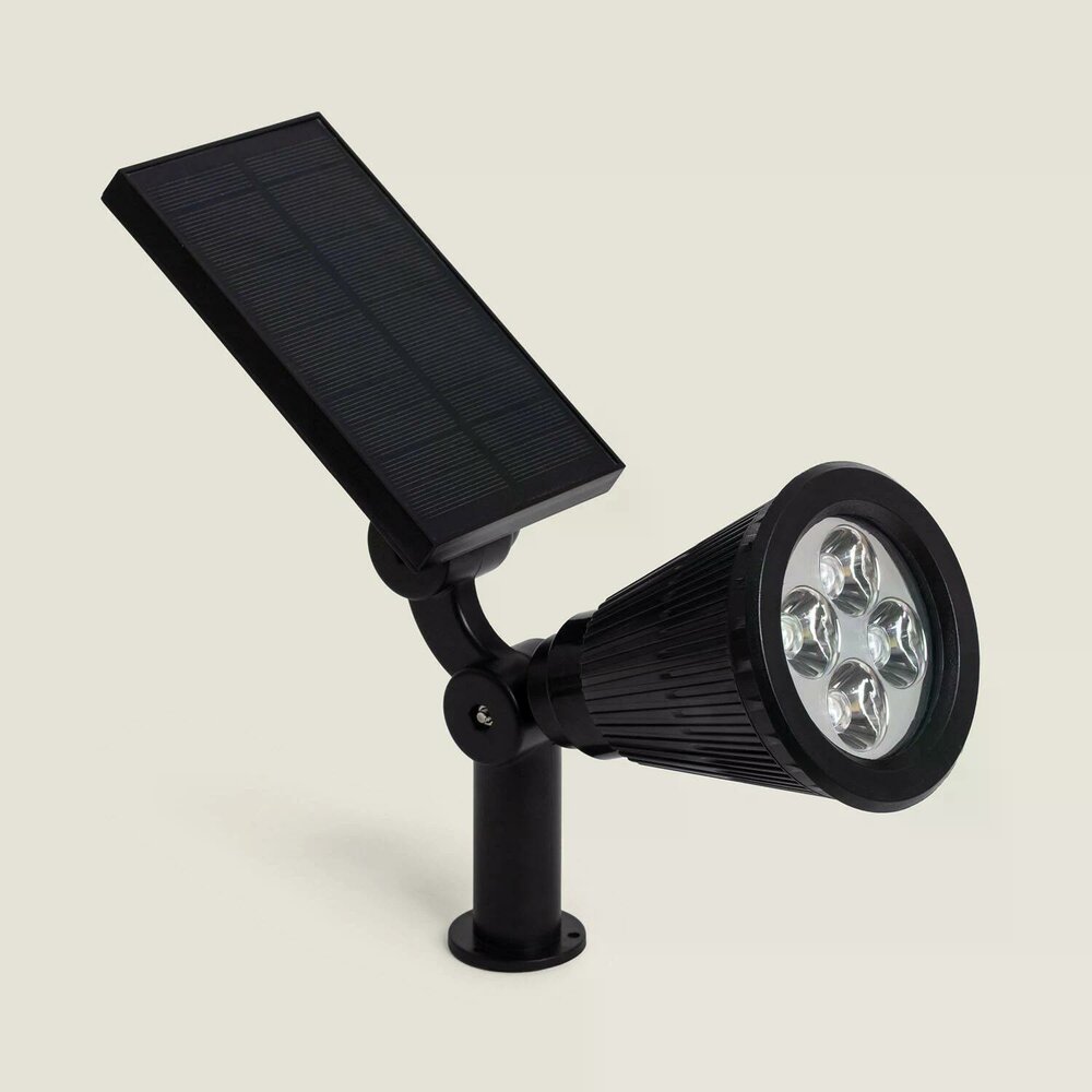 Solar LED Erdspie&szlig;strahler schwarz | 3000K warmwei&szlig; | 200lm IP65 mit Sensor