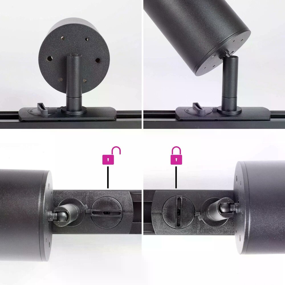 1-fase railspot Juno | GU10 fitting | Zwart goud
