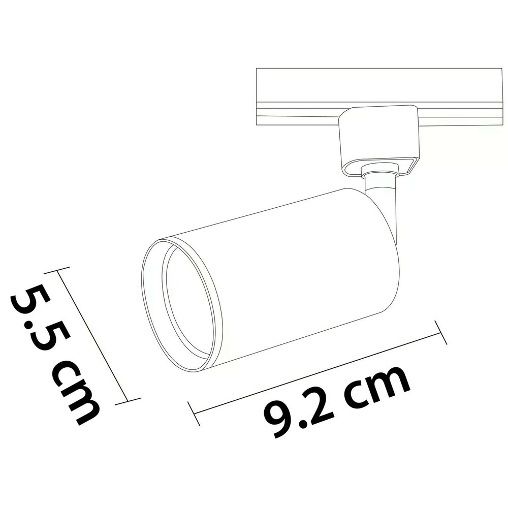1-fase railspot Jill | GU10 fitting | Zwart