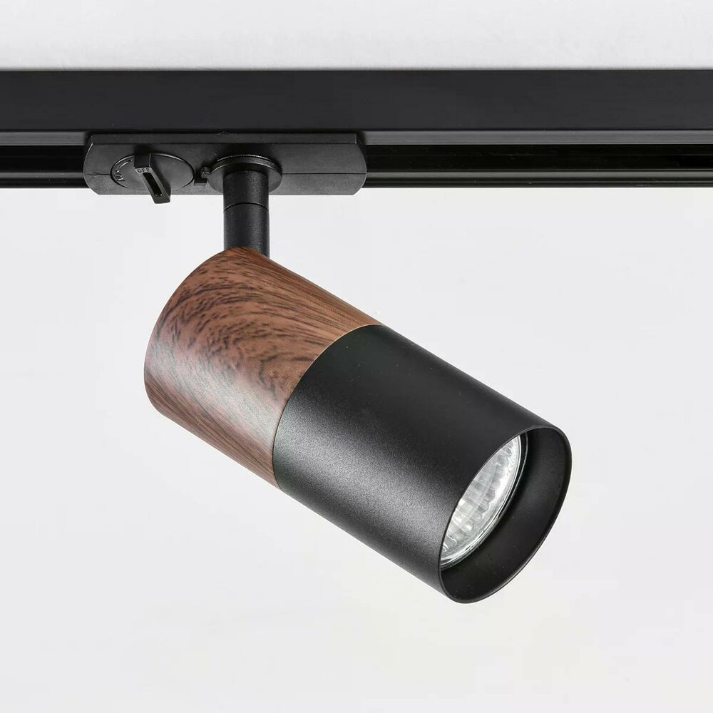 1-fase railspot Linn | GU10 fitting | Zwart donkerbruin