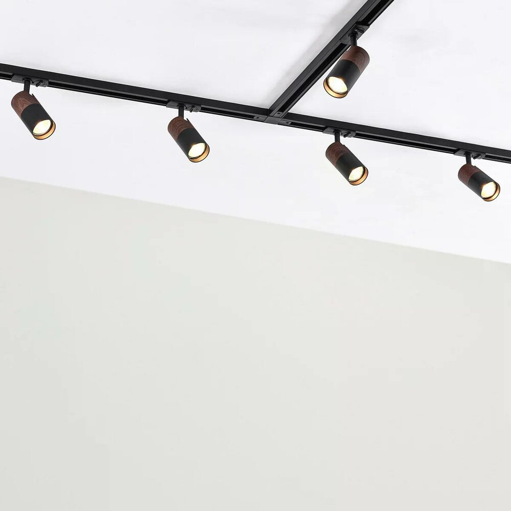 1-fase railspot Linn | GU10 fitting | Zwart donkerbruin