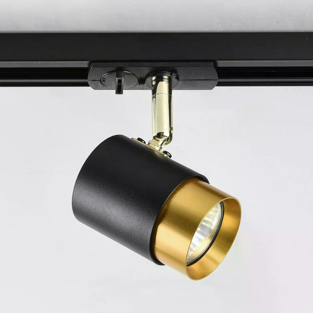 1-fase railspot Lexi | GU10 fitting | Zwart goud