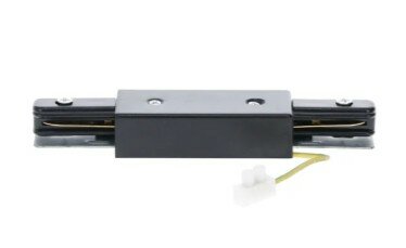 1-Phasen Schienen I-Verbinder mit Mitteleinspeisung schwarz | Gerader Verbinder