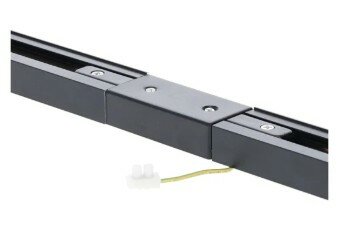 1-Phasen Schienen I-Verbinder mit Mitteleinspeisung schwarz | Gerader Verbinder
