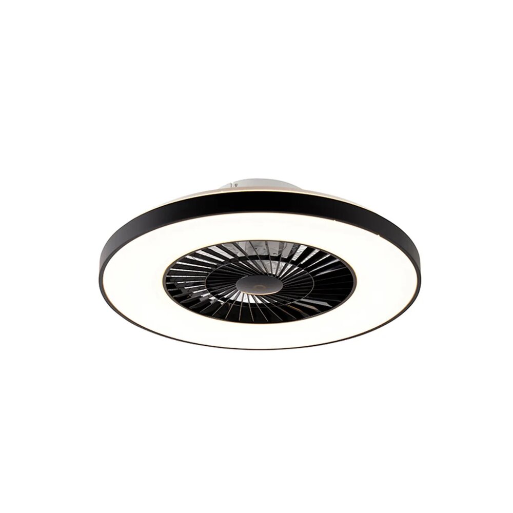 Ceiling fan Climo black 60cm | Dimmable LED | With remote control
