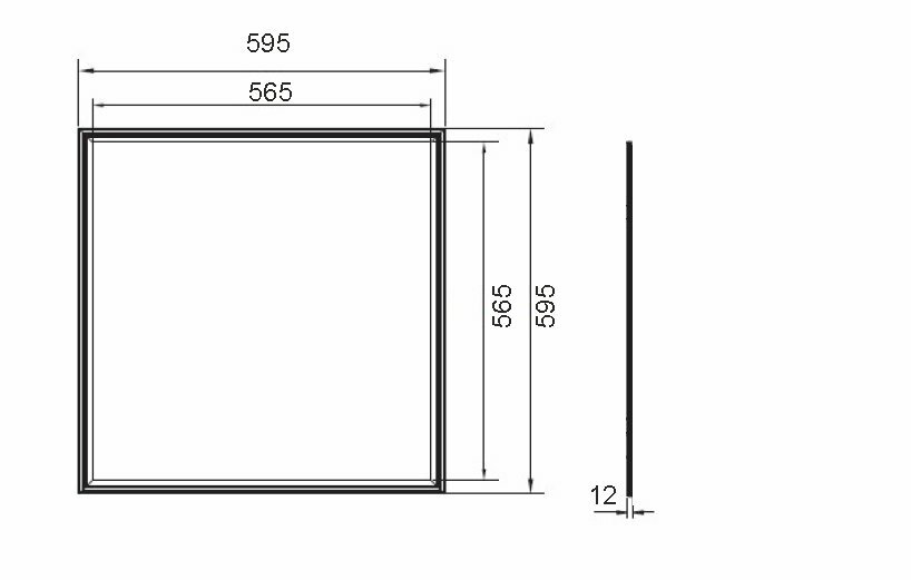 LED Panel 60x60cm 45W 4000K - Aluminum Frame | Dimmable