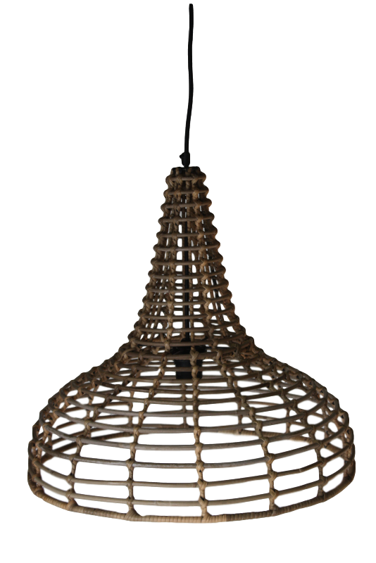Hanglamp Hout Koboo Flesvorm 48Cm HSM