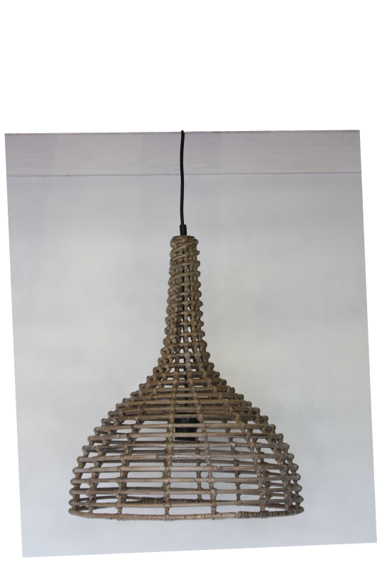 Hanglamp Hout Koboo Flesvorm 52Cm HSM
