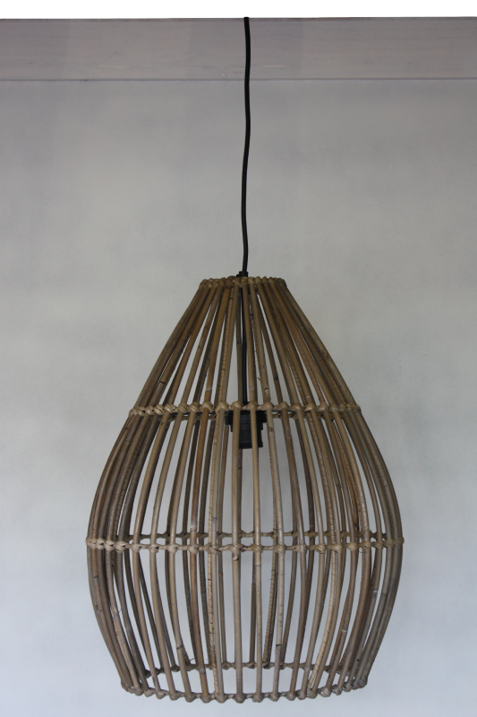 Hanglamp Hout Koboo Ovaal 51Cm HSM