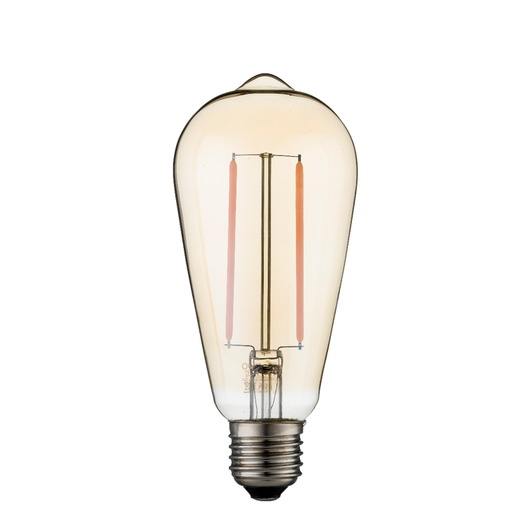 Dimbare led lamp E27 2W 2700K GOLD (ST64)