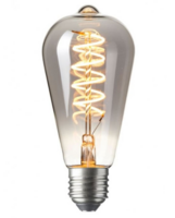 LED Filament Lamp Edison Curl Titanium | ST64mm E27 4W | Dimmable