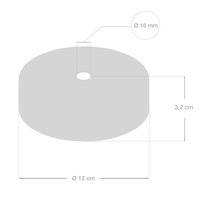 Wooden Ceiling Cap Kit | for XL Cord | White
