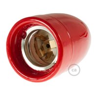 Lampenfassung Porzellan Rot | E27