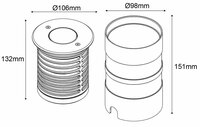Bodenspot 106 mm Schwenkbar | 9W 3000K | Dimmbar