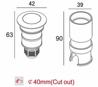 Small Ground Spot 42 mm | 2.4W 3000K (24V)