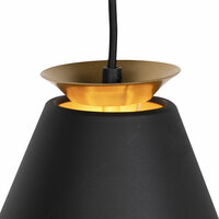 Moderne Hanglamp met 3 Pendels | Zwart met Goud