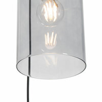 Moderne Hanglamp met 3 Pendels | Smokey/Zwart Glas