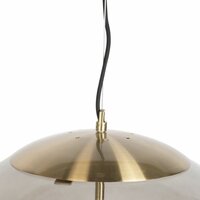 Moderne Hanglamp Messing met Smoke Glas 50 cm - Ball