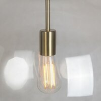 Moderne Hanglamp Messing met Smoke Glas 50 cm - Ball