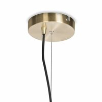 Moderne Hanglamp Messing met Smoke Glas 50 cm - Ball