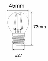 LED Globe Spiral (G45) 4W 2200K Gold | Dimmable