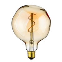 LED Globe Bulb Dented Spiral (G125) 4W 2200K Gold | Dimmable