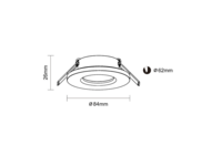 LED Recessed Spot Fixture Black Round IP65 | For Bathroom
