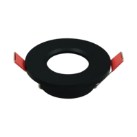 LED Recessed Spot Fixture Black Round IP65 | For Bathroom