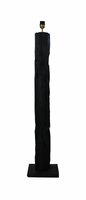 Floor Lamp Nature Round Black/Gold Teak 145cm