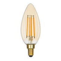 LED Filament Candle Bulb E14 4W 2200K Gold