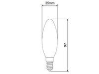LED Filament Candle Bulb E14 4W 2200K Gold