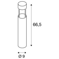 Standing Outdoor Lamp SLOTS 65 | 66.5 cm | 4.5W 3000K | Anthracite