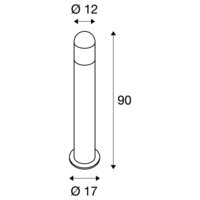 Standing Outdoor Lamp C-POL | 90 cm | E27