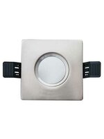 LED Recessed Spot Fixture - Chrome Square IP65 | Bathroom 90mm