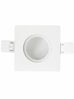 LED Recessed Spotlight Fixture - White Square IP65 | Bathroom 90mm