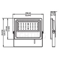 RGB-RF LED Floodlight 30W Zwarte Behuizing