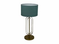 Runde Lampenschirm &oslash;32x20 Blau-Baumwolle