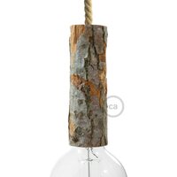 Lampfitting E27 Hout | Boomstam - Extra Lang