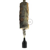Lampfitting E27 Hout | Boomstam - Extra Lang
