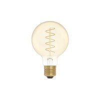 LED Gouden Gloeilamp Carbon Lijn Gebogen Spiraal Filament Globe G80 4W 250Lm E27 1800K Dimbaar - C05