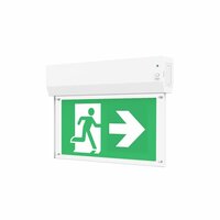 LED Nooduitgangsbord Opbouw Wit met Auto-Test en Pictogram