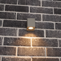 1xGU10 Buitenlamp zonder lichtbron - Wandarmatuur aan muur met licht