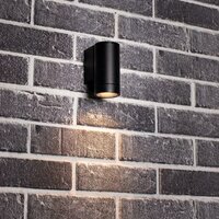 Compact outdoor wall light without light source 1xGU10