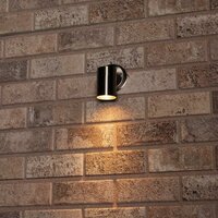Buitenwandlamp zonder lichtbron 1xGU10 compact zwart